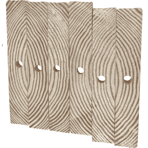 3008 Block Type 8 Natural Medium Drilled Slat 6-Pack Kiln-Dried Chewable Wood Toy Parts Handcrafted by Impeckable Bird Toys for Conures Amazons African Greys and Medium Size Pet Birds