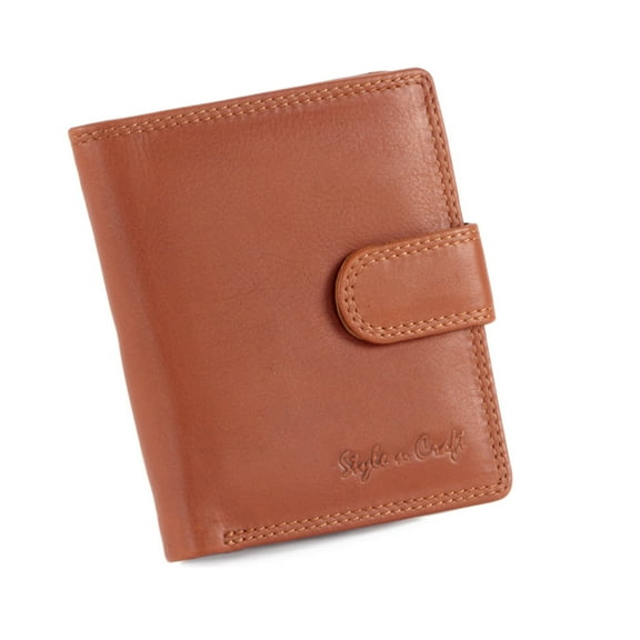 300952-CG Ladies Small Clutch Wallet in Tan Leather | Style n Craft