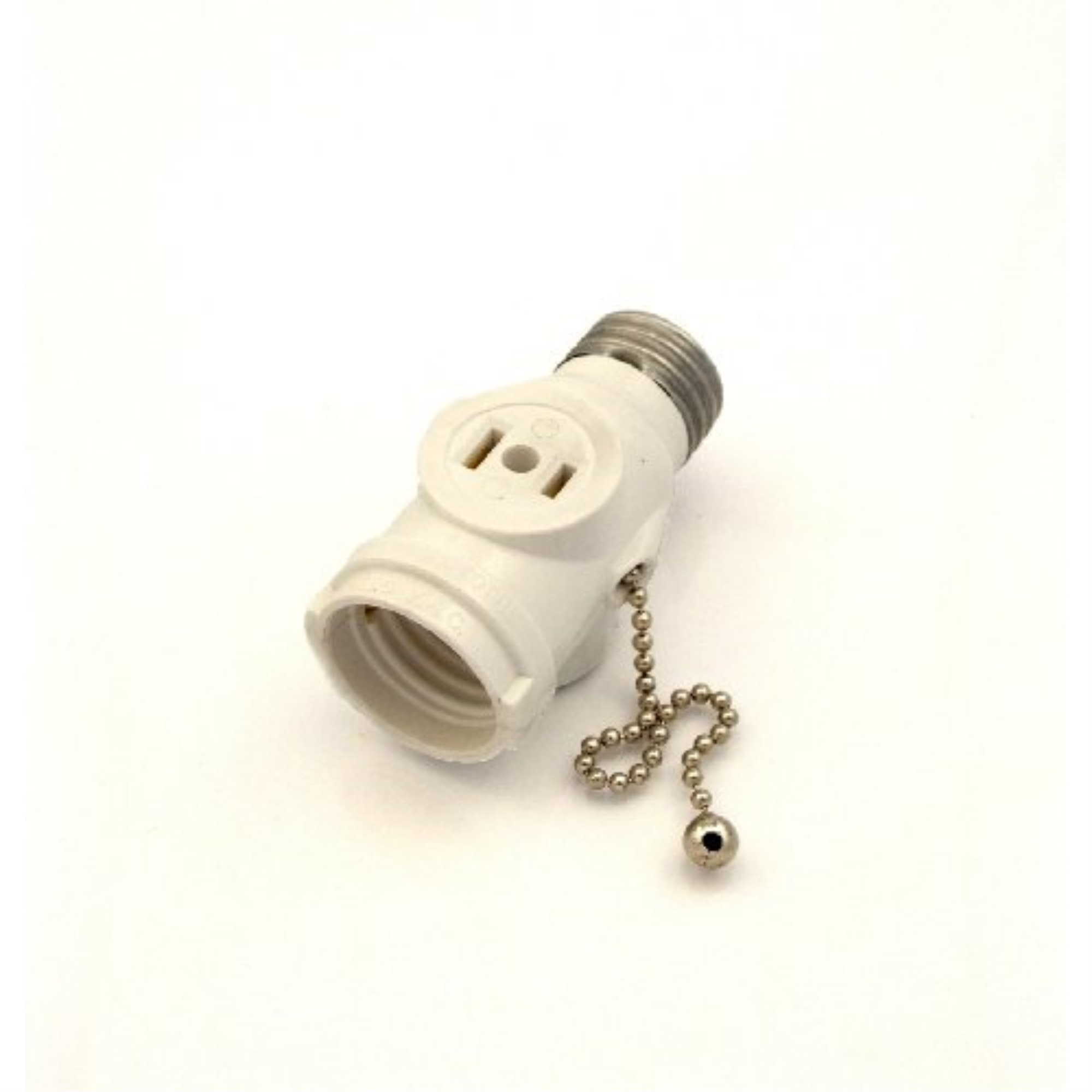 3009584 PULL CHAIN SCKT 2 OUTLET Leviton Metal Medium Base Pull Chain