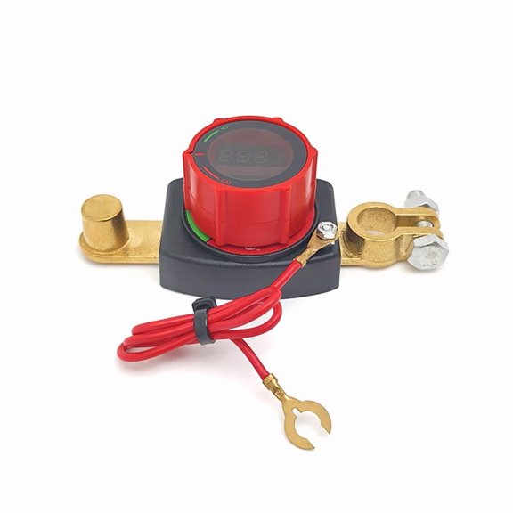 300A Side Post Battery Disconnect Switch LED Voltage Display 12V Automotive Car Battery Cut Off