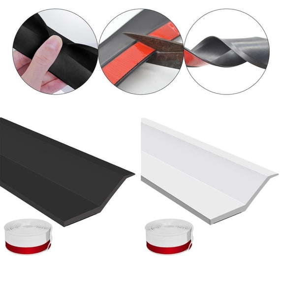 300CM Garage Door Seal Strip Black White Garage Door Seals Top Rubber Strip Garage Door Draught Excluder