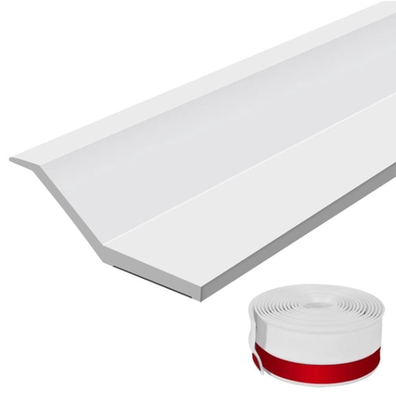 300Cm Garage Door Weather Multipurpose Home Edge Replacement Full Wrap Dustproof Portable Adhesive Seal Strip Bottom Rubber Tr White