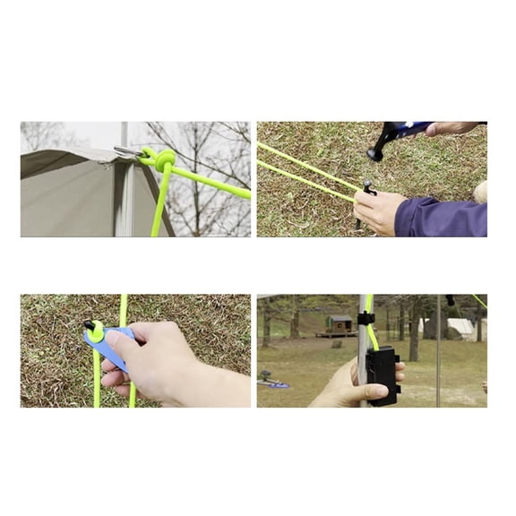 300Cm Outdoor Led Rope Light Camping Tent Wind Rope Luminous Paracords Light 6Mm Green 300Cm Fangkenuo