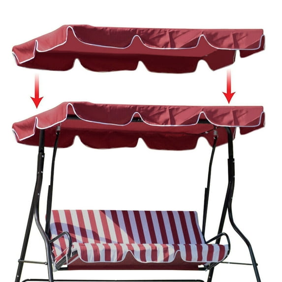 300D Swing Top Cover Canopy Replacement Garden Outdoor 66x45 75x52 77"x43"