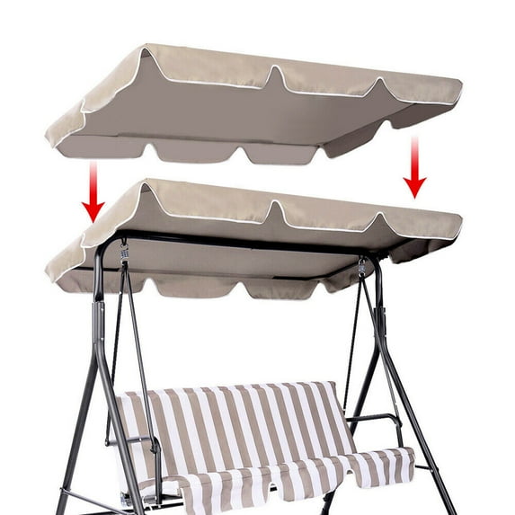 300D Swing Top Cover Canopy Replacement Garden Outdoor 66x45 75x52 77"x43"