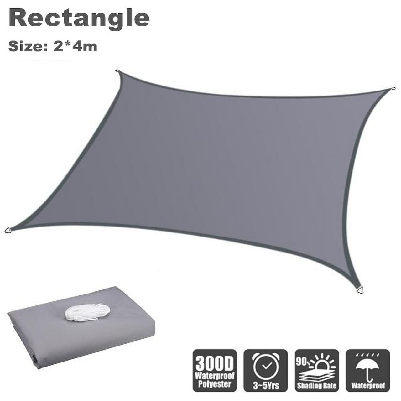 300D Waterproof Shade Sail Square Rectangle Garden Terrace Canopy