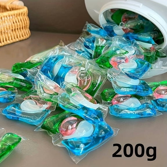 300G/200G/100G/50G Laundry Pods, Concentrated Deep Cleaning, Tough Stain Removal, Long-Lasting Fragrance, Quick Dissolving, No Residue, Fresh Experience, Save Time, Effort & Worry