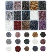 SFTD 3600pcs 3mm Seed Beads 8/0 Blue Waist Beads 8 Colors Ocean Sea Blue Friendship Craft Beads Small Pony Bead Mini Spacer Bead for Friendship Bracelet Making Summer Seaside Beading Weaving