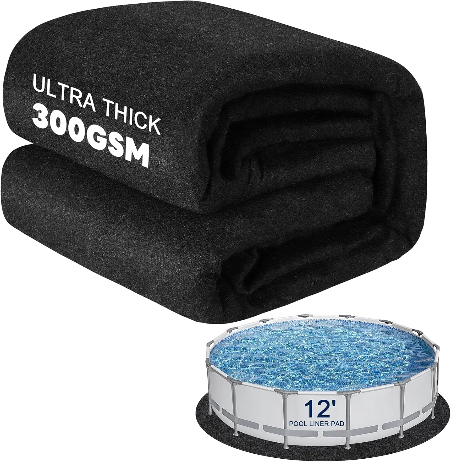 Pool Tile Padding 300G/M² Thicker Pool Liner Pad for Above Ground Swimming Pools,12 Ft ...