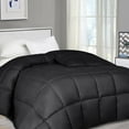 thumbnail image 1 of 300GSM Lightweight Comforter All Season Down Alternative Bed Comforter 100 % cotton quality size Twin/Twin XL (68" x 90" - 64 oz Fill) Color Black, 1 of 5