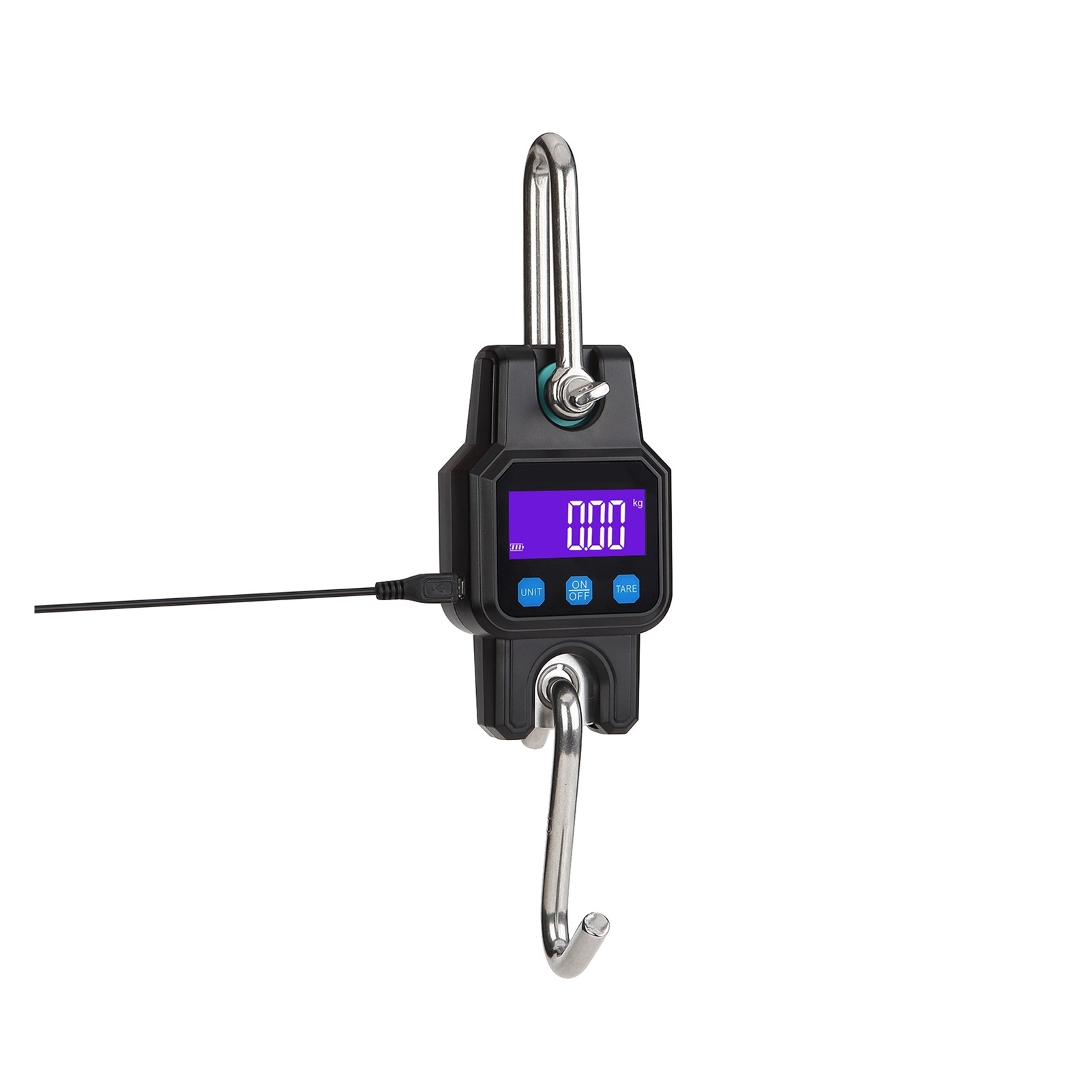 300KG/ 600LB Heavy Duty Crane Scale Digital Electronic Hanging Weigher Rechargeable Industrial Hook Scales Unit Switch