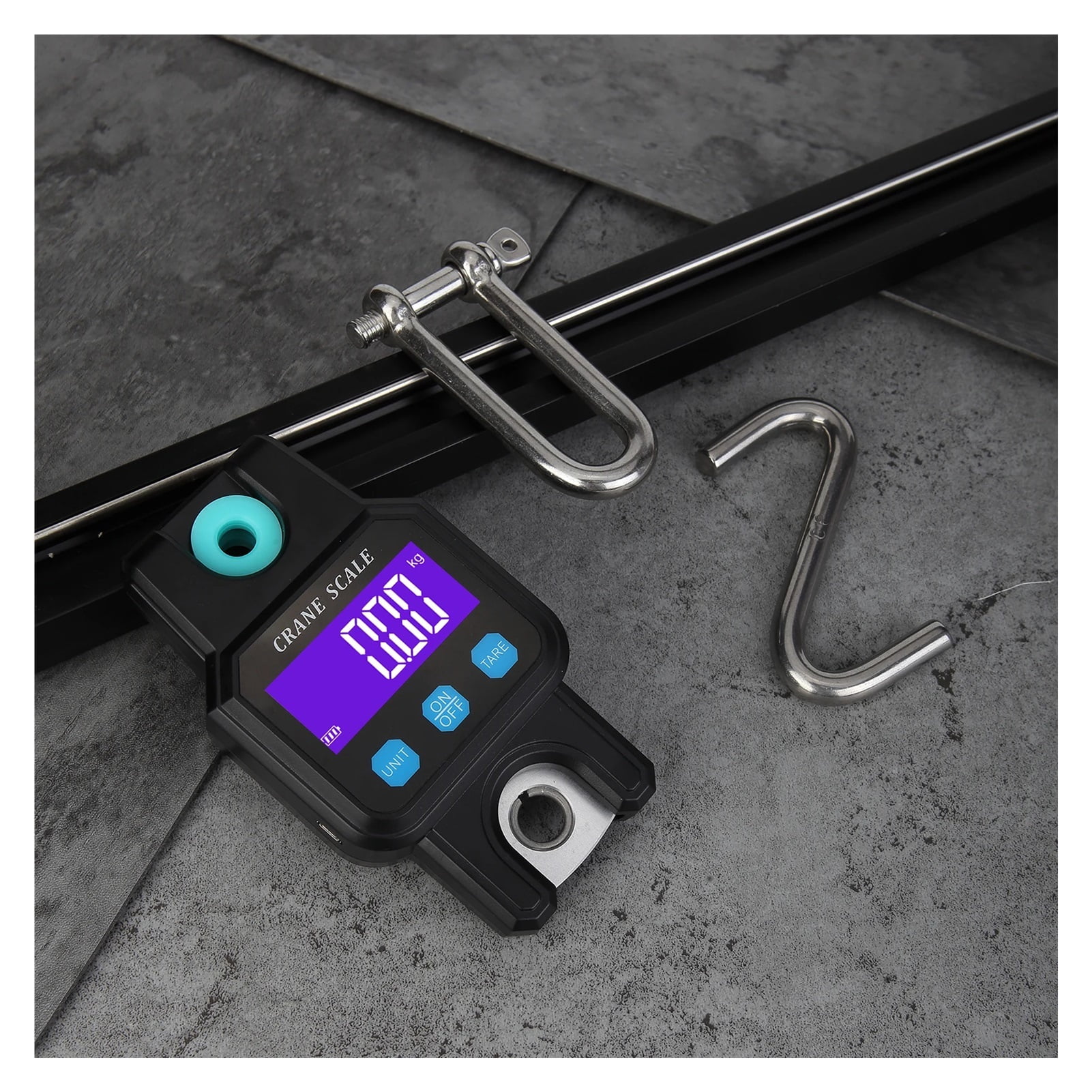 300KG/ 600LB Portable Heavy Duty Crane Scale Digital Electronic Hanging Weigher Rechargeable Industrial Hook Scales Unit ,Smart Design