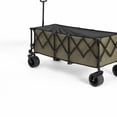 thumbnail image 1 of 300L Extra Large Folding Utility Wagon Cart with 220LBS Capacity, Heavy Duty Collapsible Garden Cart with 7" All-Terrain Wheels, Foldable Beach Wagon for Camping, Shopping, Outdoor, Green, 1 of 5