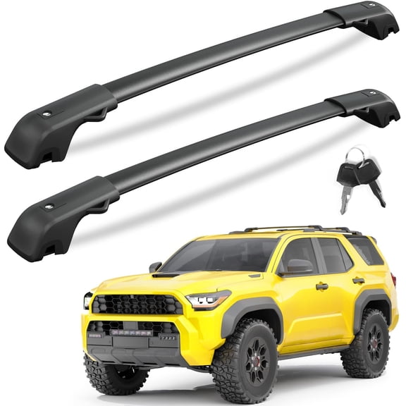 300LBS Lockable Roof Rack Cross Bars Compatible with Toyota 4Runner 2025 2026 with Raised Side Rails, Aluminum Roof Rails Crossbars Rooftop Cargo Basket Carrier Bag Luggage SUV Accessories