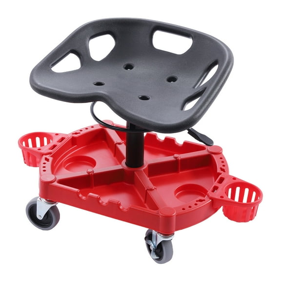 300LBS Shop Garage Stool Rolling Mechanics Seat Adjustable W/Casters
