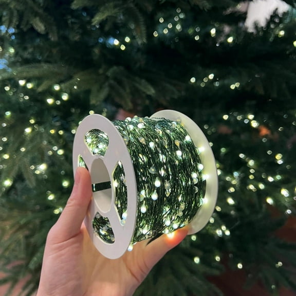 300LED 98FT Christmas Tree String Lights Green Wire Dimmable, Plug in Fairy Starry Lights Decorative for Christmas Tree Party Wedding Indoor Outdoor