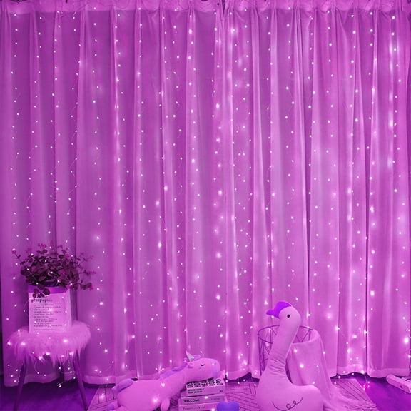 300LED Fairy Curtain Lights With Remote, 9.8x9.8Ft USB Powered String Lights In 8 Modes For Festival Party Bedroom Window Decoration