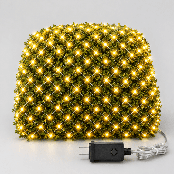 300LED Net Lights, 14.8ft x 5ft Connectable Christmas Net Lights 8 ...