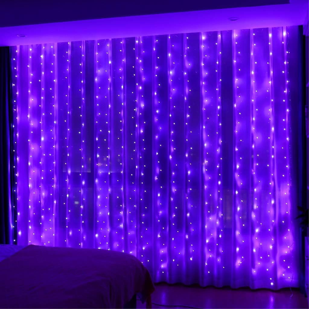 300 LED Curtain Lights - 9.8x6.6ft Waterproof Fairy Lights With 8 Modes & Memory Function