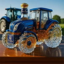 300ML Car Shaped Whiskey Decanter - Art Statue, Tractor Whiskey Bottle, Creative Leak-proof Empty Wine Bottle Dispenser(Blue)