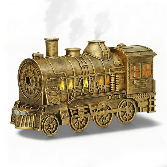 300ML Essential Oil Diffuser for Home, Ultrasonic Humidifier with Vintage Steam Train Design, Dual Color LED Light, 2H/8H Timer, Ultra-Quiet Auto Shut-Off for Bedroom Office Living Room