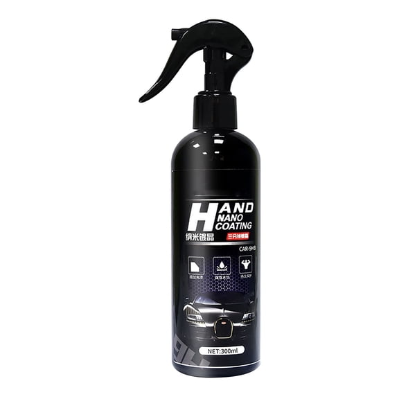 300ML Liquid Ceramic Spray Coating, Nanotech Auto Spray Wax, Super Hydrophobic Self-Cleaning Agent, High Temperature Scratch Resistant Formula, Restore Mirror Gloss Protect Car Paint From Daily