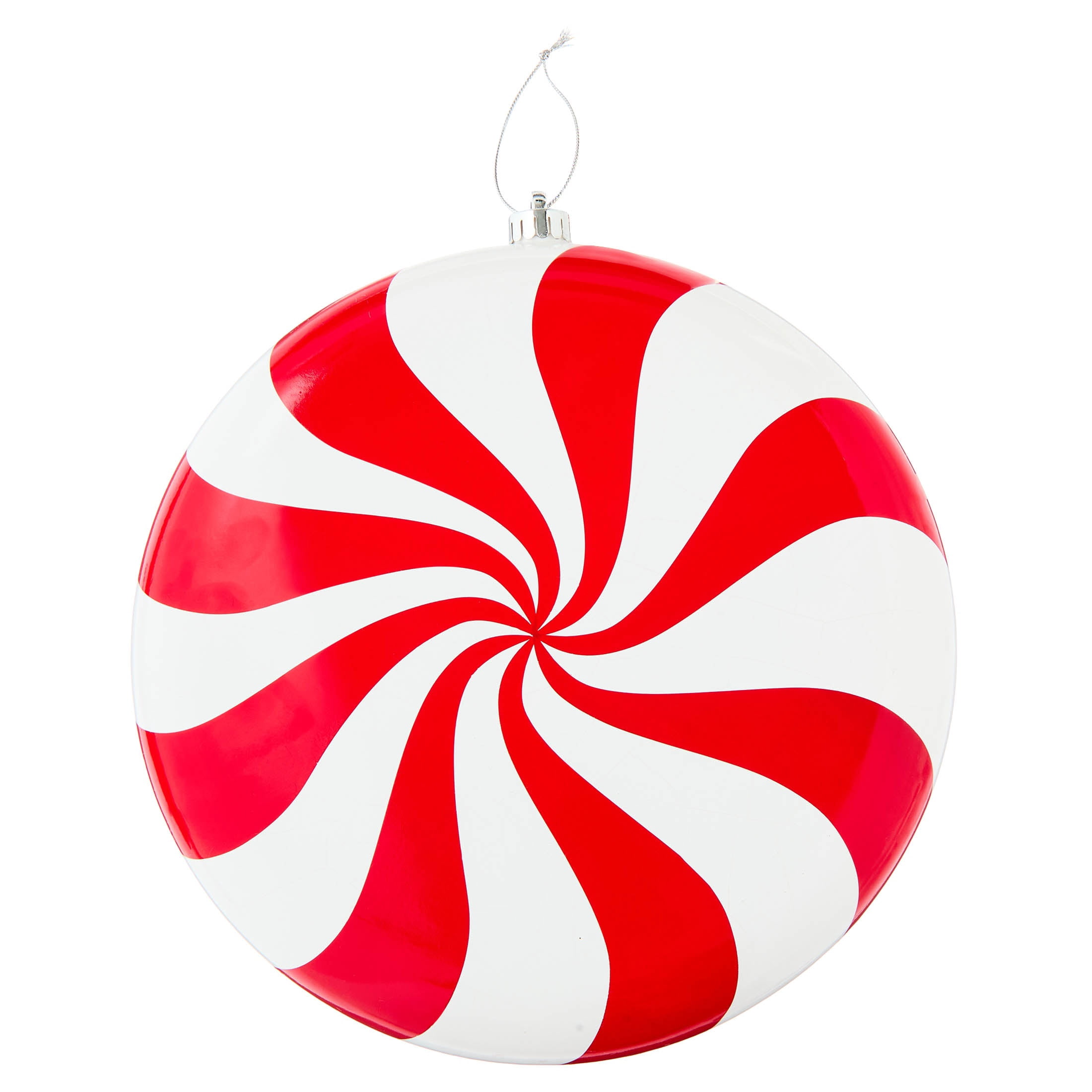 Red and White Jumbo Stripe Candy Christmas Ornament, 12", by Holiday Time
