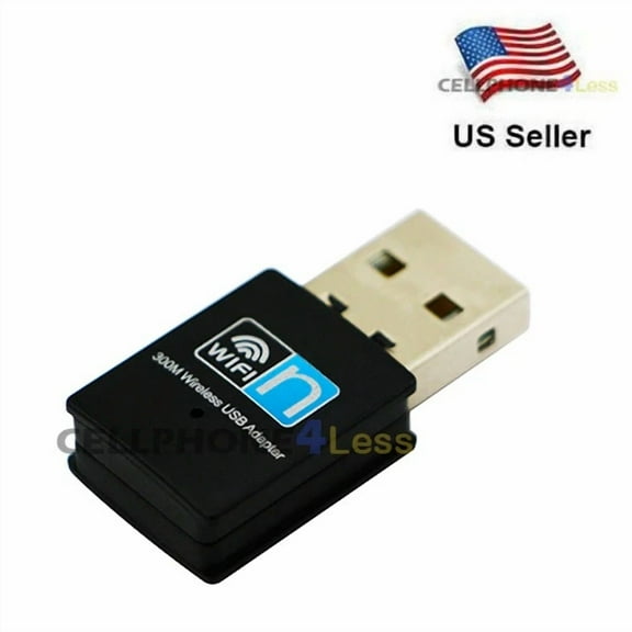 300Mbps USB Wireless Adapter 802.11n/g/b WiFi Network for Laptops PC