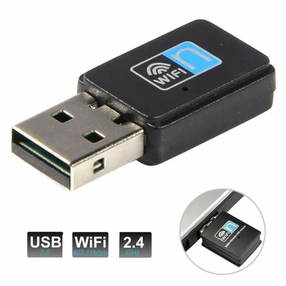 300Mbps Usb Wireless Wifi Lan Network Receiver Card Adapter For Pc Laptop Window
