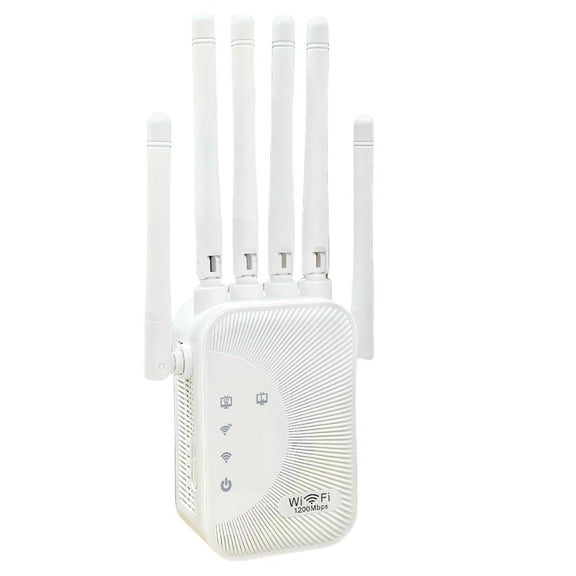 300Mbps WiFi Range Extender US Plug 6 External Antennas Wireless Signal Booster Repeater AP Mode Dual Band WiFi Amplifier for Home Whole House Coverage