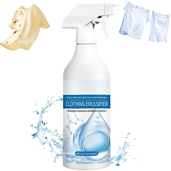 300Ml Natural Clothing Emulsifier, Non Ionic Emulsifier Clothing Cleaner, No Damage Fabric Spot, Cleaning Food, Grease, Coffee Off Laundry, Underwear, Fabric