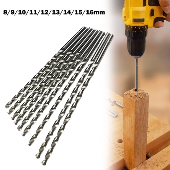 300Mm Extra Long High Speed Steel Twisted Drill Bit For Soft Metal Wood Plastic Drilling 7/8/9/10/11/12/13/14/15/16Mm Diameter 8Mm Fangkenuo