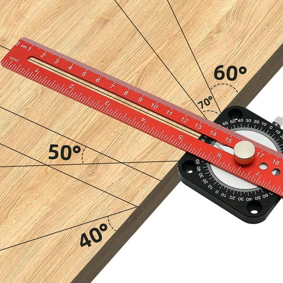 300Mm Woodworking Circular Drawing Tool T Type Arcs Angle Ruler Measuring Tool Fangkenuo