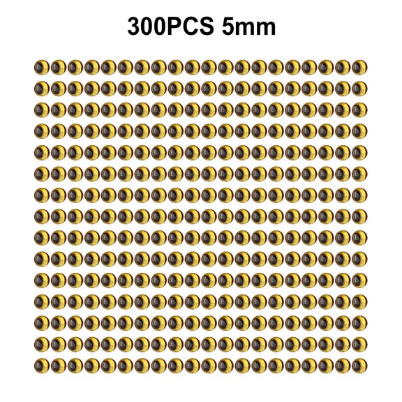 300PC 3/4/5/6Mm Snake Pupil Red 3D Holographic Fishing Lure Eyes Fly Tying Diy