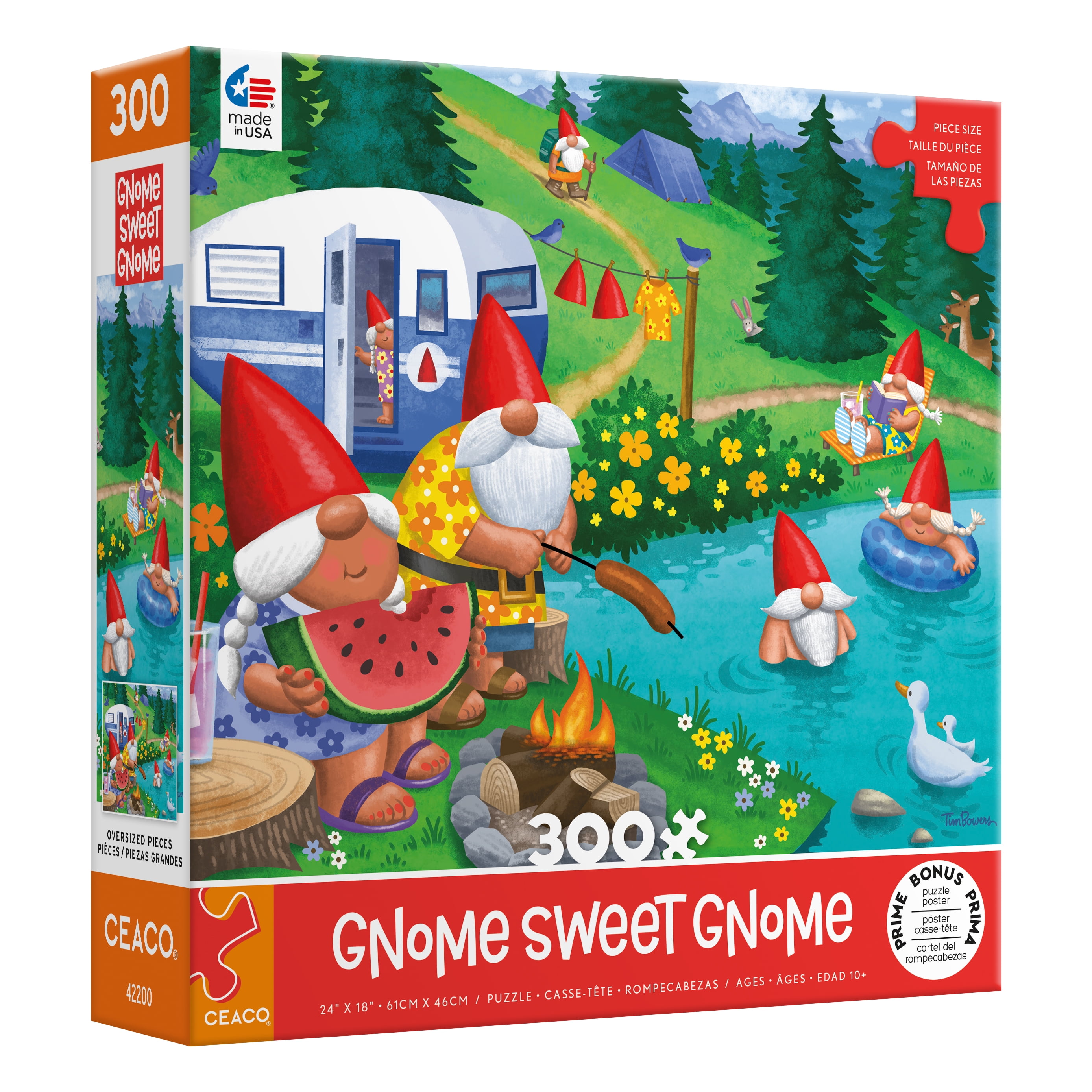 300PC Gnomes Summer Fun Jigsaw Puzzle