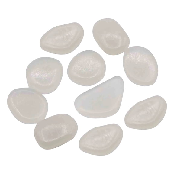 300PCS 0.8in Grow in The Dark Pebbles Garden Pebbles Glow Stones Rocks Luminous Pebbles for Walkways Outdoor Decor Aquarium Fish Tank Garden Decorative Stones for Path Lawn Yard Walkway