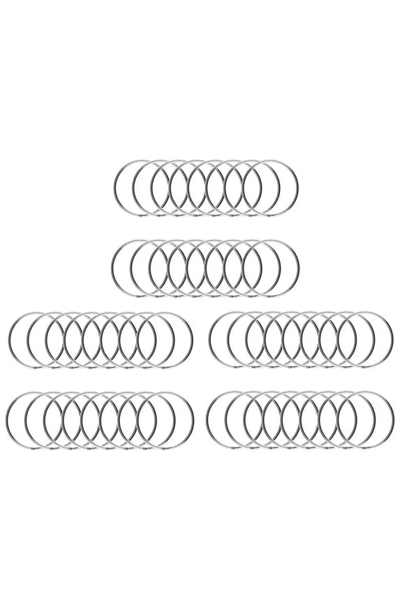 300PCS, 1 Inch Key Ring Open Key Ring Metal Key Ring Flat Ring for Household Car Keychain,300 x key ring,Silver
