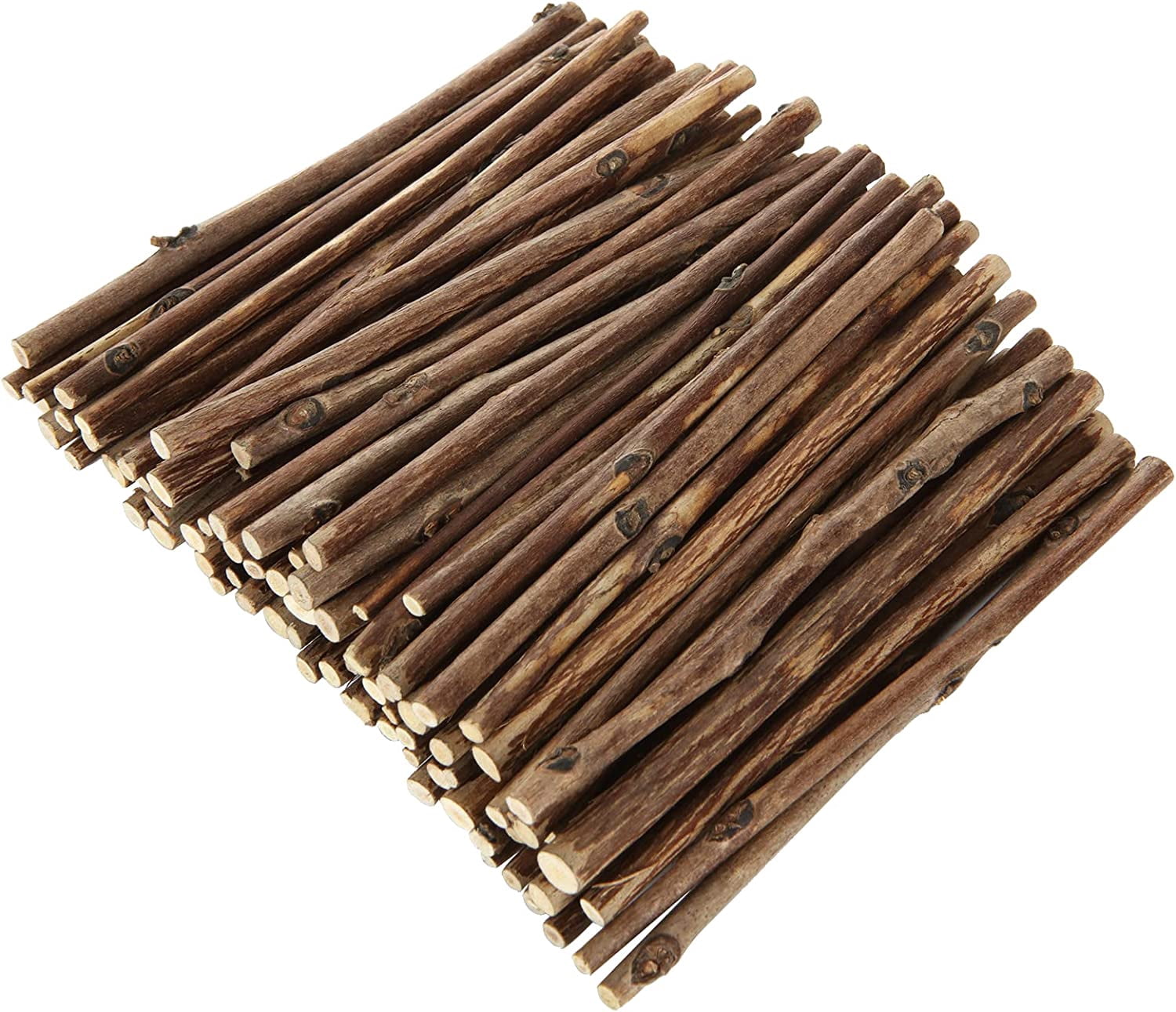 300PCS 4 inch Wood Log Sticks for Crafts - Natural Twigs Sticks- Birch Craft DIY Rustic Home Decor School Projects Crafting Filler, 0.08-0.15 Inch in Diameter