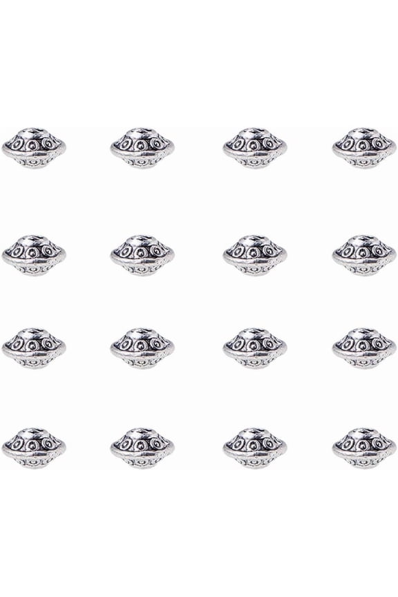 300PCS Abacus Tibetan Silver Alloy Spacer Beads Jewelry Findings Accessories for Bracelet Necklace Jewelry Making 6x3mm Silver DIY