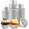 300PCS Aluminum Foil Ramekin, Disposable 4 Oz Aluminum Cupcake with