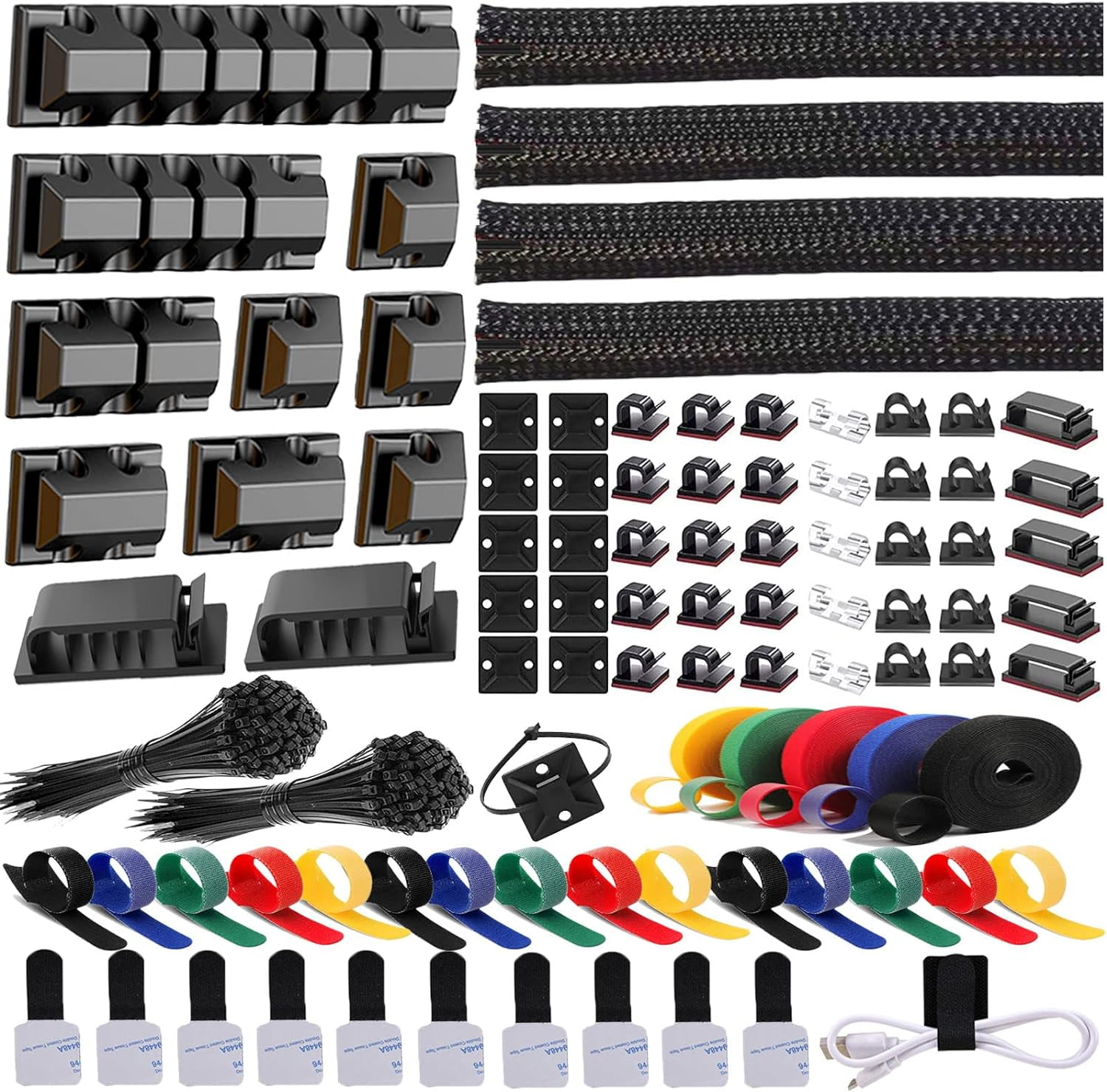 36 Pcs Self Adhesive Cable Clips,Cable Stick Clips Holder Self Stick  Durable Practical Plastic Cord Management Organiser Clamps, Wire Clips for  Home