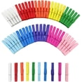 thumbnail image 1 of 300PCS Colorful Wooden Clothespins, 2.9 Inch Clothing Clips, Large Wooden Clothes Pins, Decorative Pins, 10 Color, Strong Grip, Multipurpose Clips for Crafts Hanging Clothes Picture, 1 of 4