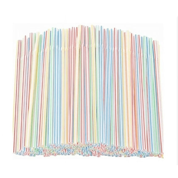 300PCS Drinking straws, reusable Flexible straws, suitable for various drinks, juice, milk, tea, cocktails, parties, daily use (300 pcs)