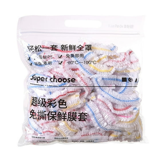 300PCS Elastic Food Covers Lids For Fruit Or Bowls Cups Food Cover Set