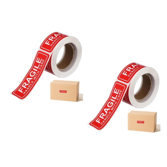 LEDMOMO Fragile Warning Sticker Red Aggressive Adhesive for DIY Use 300Pcs