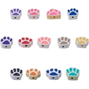 300PCS Handmade Polymer Clay Beads Dog Paw Prints Loose Beads Spacer Beads for Bracelet Jewelry Making Findings