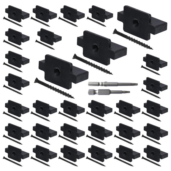 300PCS Hidden Deck Fasteners for Composite Decking Boards with Screws and Drill Bits