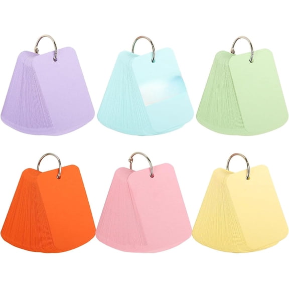 300PCS Index Cards with Rings, 2.2 x 3.5 Inch, Small Flash Cards for Studying, Portable Blank Study Notecard for School Office Home Organization, Durable Study To Do List Note Taking Supplies