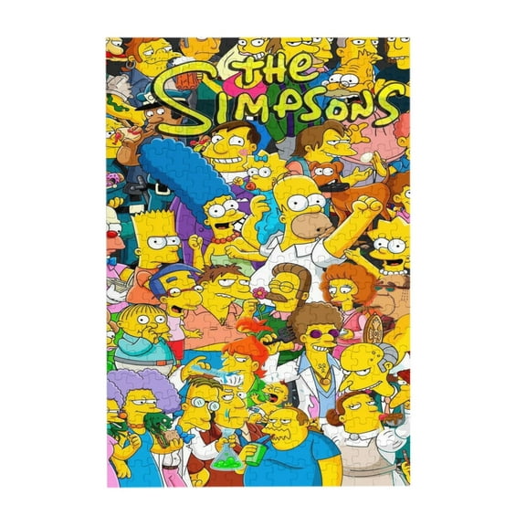 300PCS Simpsons Jigsaw Puzzles Cartoon Anime Picture Puzzle Birthday Present Game For Teen And Adults