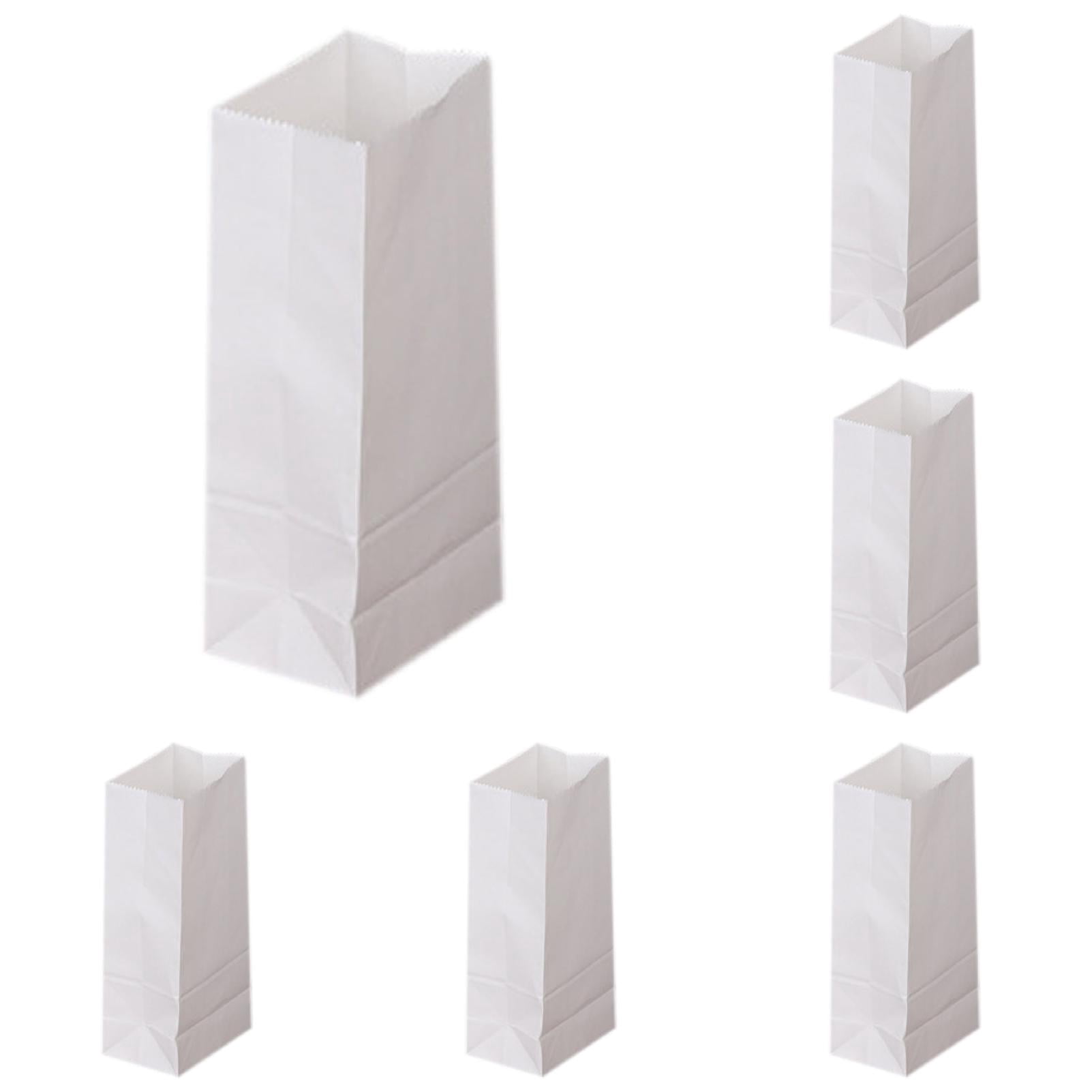 300PCS White Paper Bags for Packing Lunch Snacks Blank White Lunch Bags Holiday Cookie Bags Arts & Crafts Projects for Packaging Party Wedding